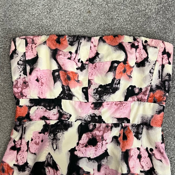J. Crew Bustier Floral Strapless Dress Size 4 - Picture 3 of 7